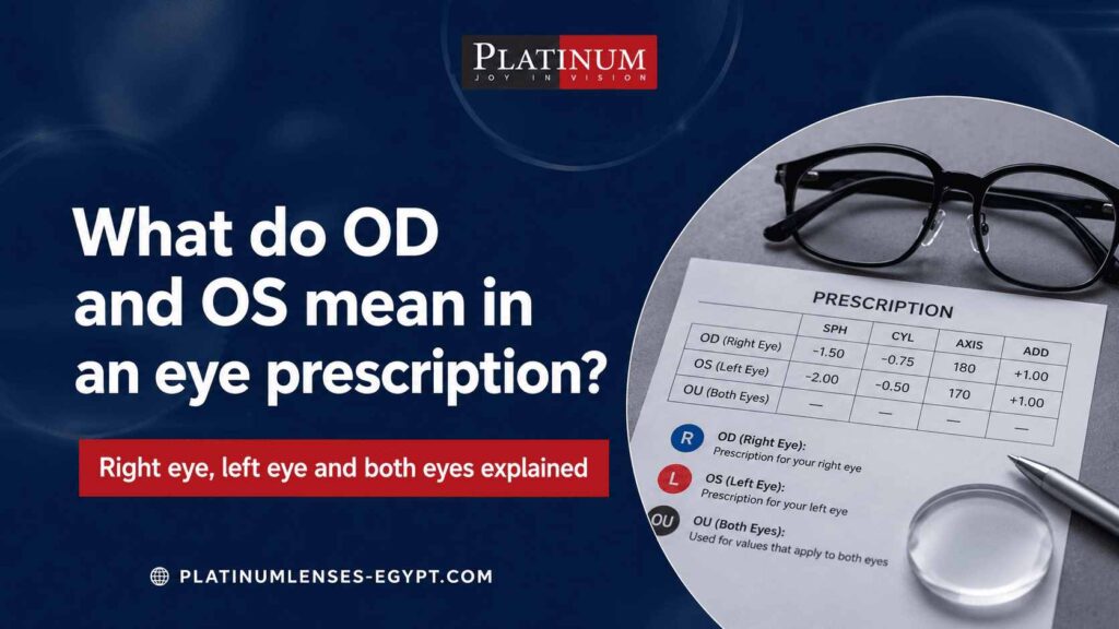 توضيح لرمزَي OD وOS ومعناهما في وصفة النظارة الطبية