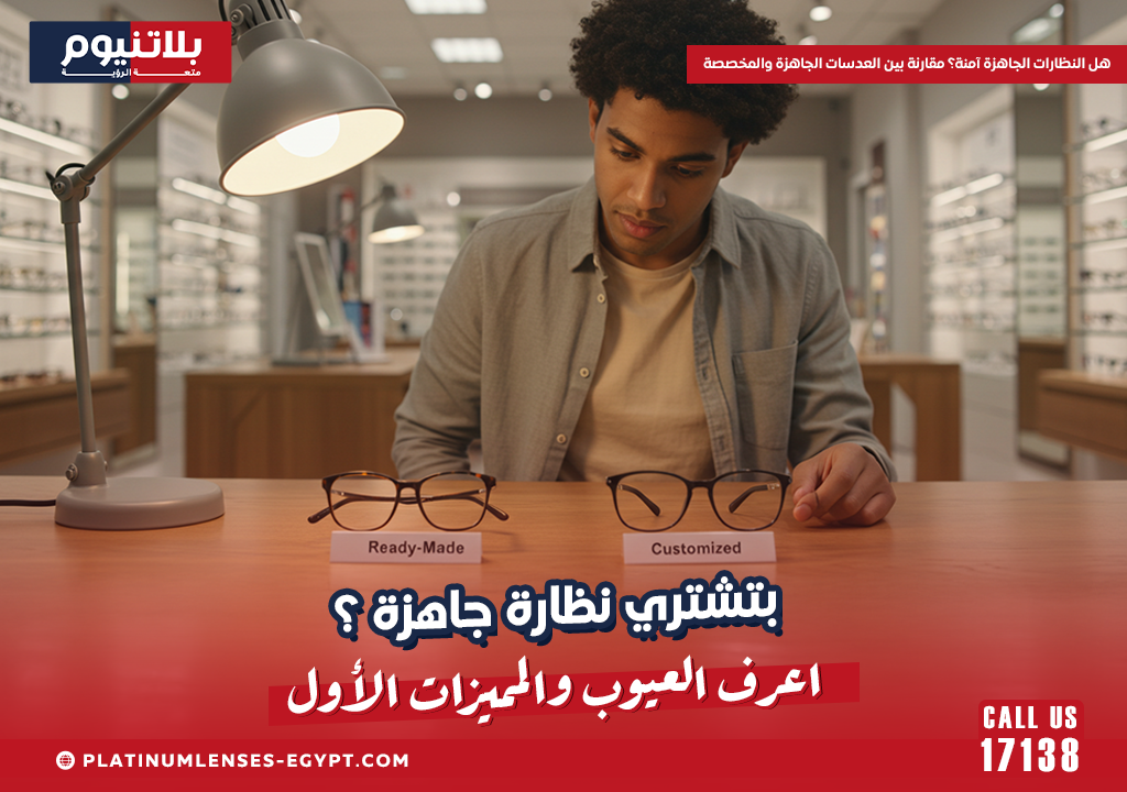 هل النظارات الجاهزة آمنة؟ مقارنة بين العدسات الجاهزة والمخصصة