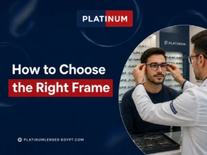An optical specialist adjusts a prescription glasses frame on a customer to ensure the right fit and comfortable vision