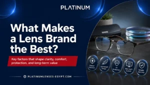 Platinum prescription glasses with features of the best prescription eyeglass lens brands including optical precision, UV protection, and lightweight design