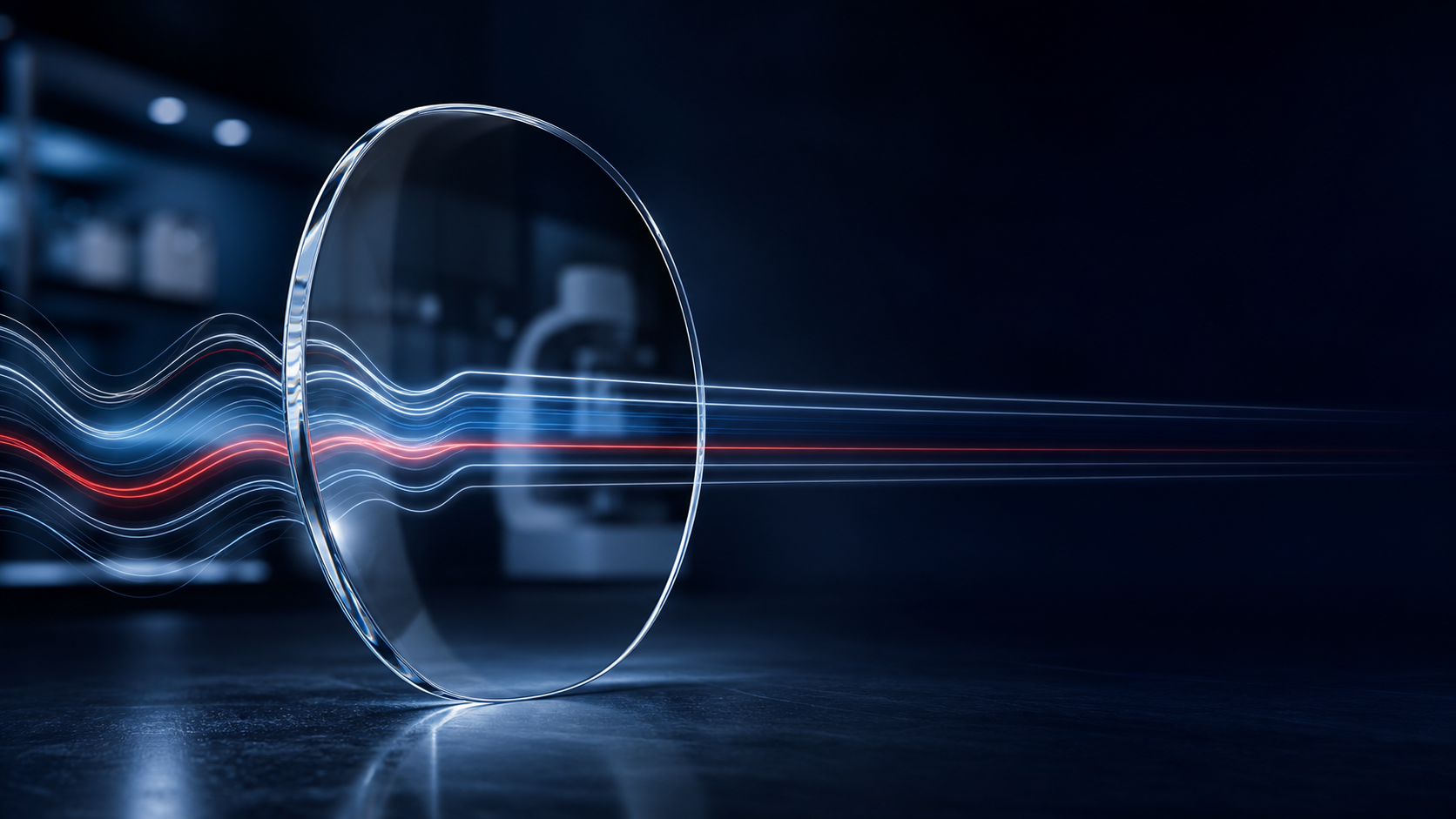 A clear lens turning distortion waves into stable lines of vision