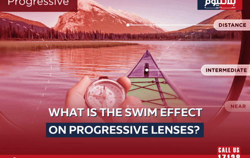What is the swim effect on progressive lenses