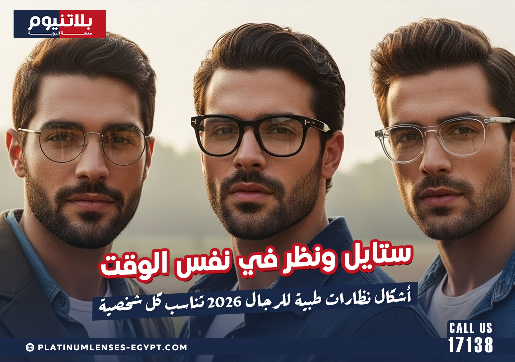 ستايل ونظر في نفس الوقت: أشكال نظارات طبية للرجال 2026 تناسب كل شخصية