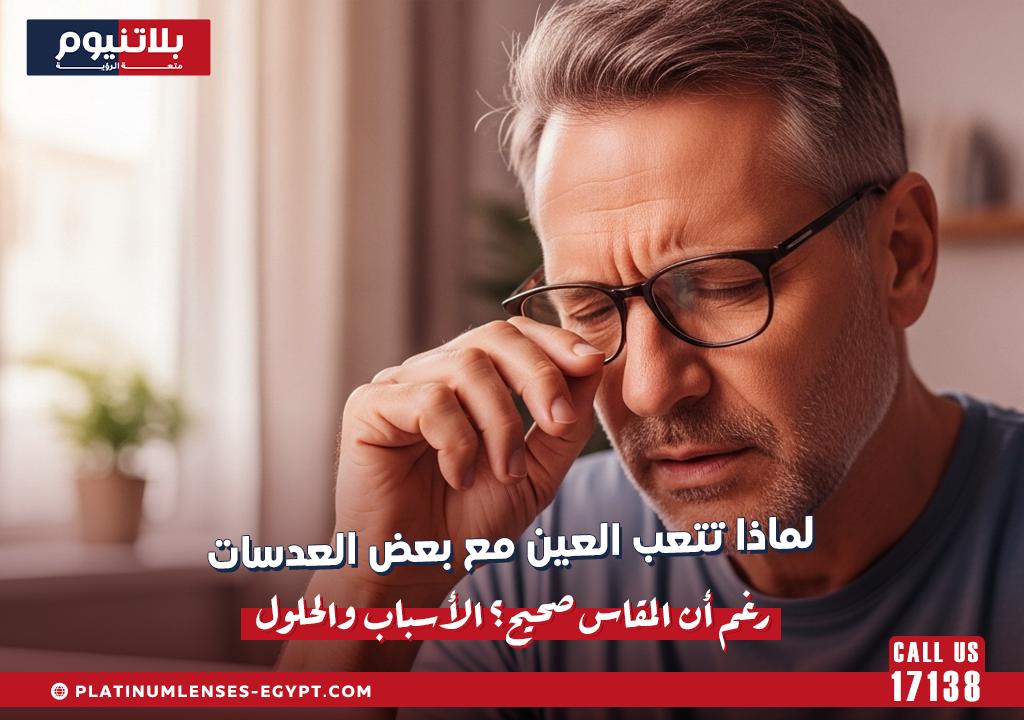 لماذا تتعب العين مع بعض العدسات رغم أن المقاس صحيح؟ الأسباب والحلول