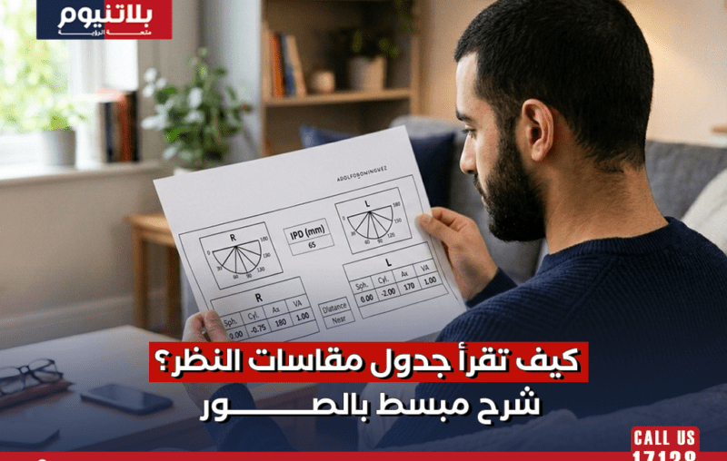 كيف تقرأ جدول مقاسات النظر