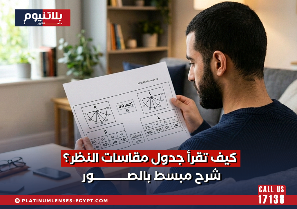 كيف تقرأ جدول مقاسات النظر